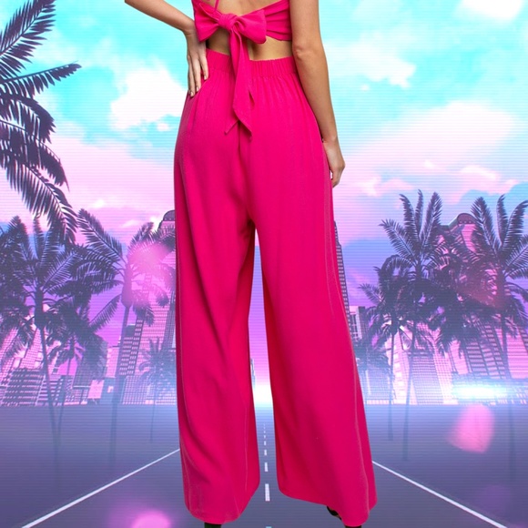 easel Pants & Jumpsuits Easel Eleonor Halter Jumpsuit Open Back W